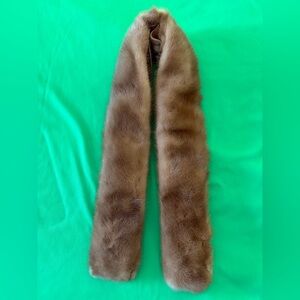 Vintage Brown Fur Stole Scarf/Collar